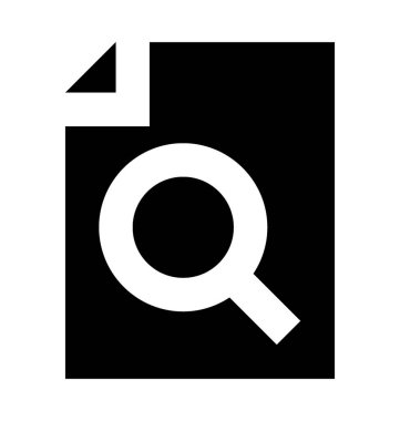 Arama dosya düz vektör simgesi