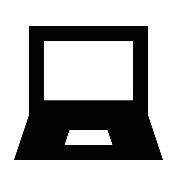 Icône Vectorielle Plate Ordinateur Portable — Image vectorielle