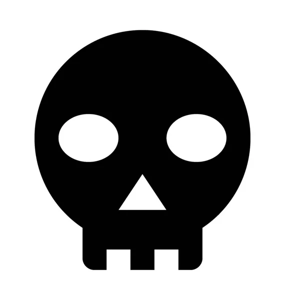 Totenkopf Flache Vektorsymbole — Stockvektor