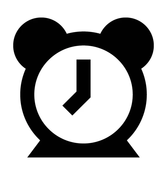 Relógio Alarme Flat Vector Icon — Vetor de Stock