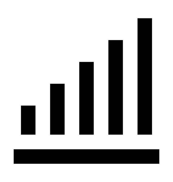 Bar Chart Flat Vector Icon — Stock Vector