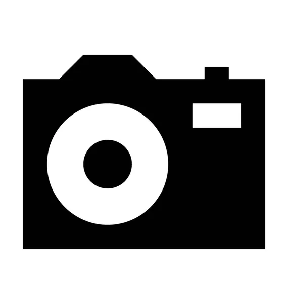 Camera Platte Vector Pictogram — Stockvector