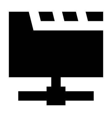 Klasör düz vektör simgesi bağlı