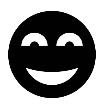 Gülümsemek ifade düz vektör simgesi