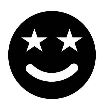 Mutlu yüz düz vektör simgesi