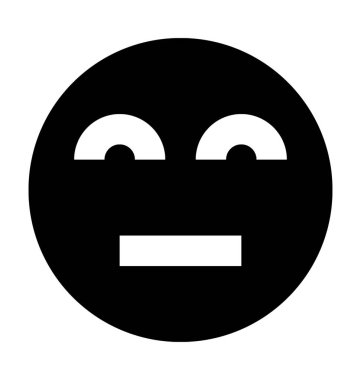 Suskun ifade düz vektör simgesi