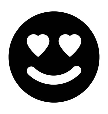 Aşk gülen düz vektör simgesi