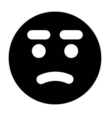 Üzgün Smiley düz vektör simgesi