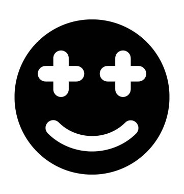 Gülen düz vektör simgesi