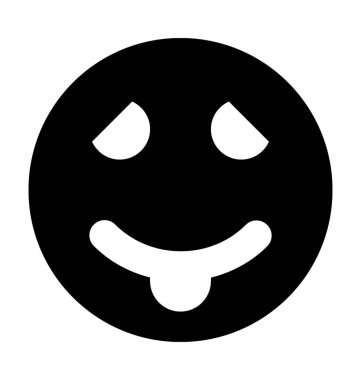 Cilveli gülen düz vektör simgesi