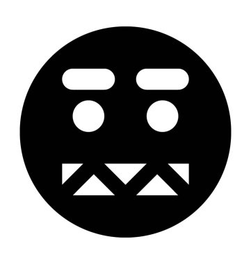 Ekşitmeden Emoji düz vektör simgesi