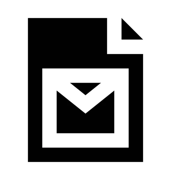 Mail Platte Vector Pictogram — Stockvector