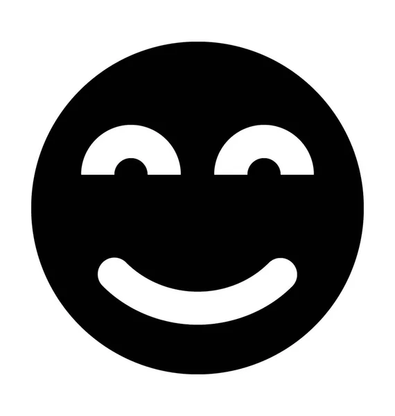 Smiley Feliz Plana Vector Icono — Archivo Imágenes Vectoriales