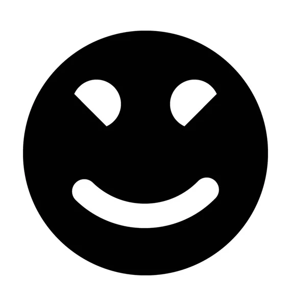 Icono Vector Plano Smiley — Archivo Imágenes Vectoriales