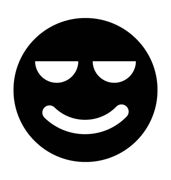 Cool Smiley Flat Vector Icono — Archivo Imágenes Vectoriales