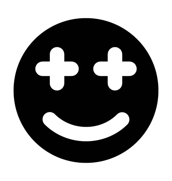 Smiley Platte Vector Icoon — Stockvector