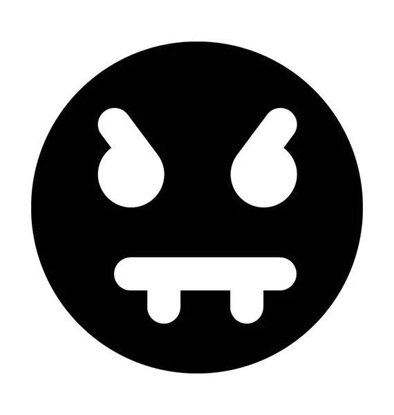 Icône Vectorielle Plate Smiley Diable — Image vectorielle