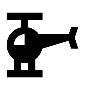 helikopter düz vektör simgesi
