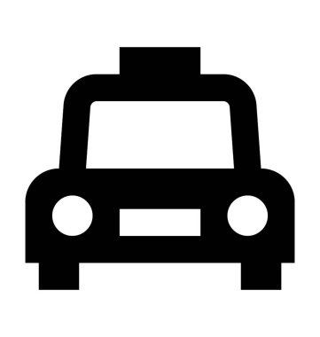 Taksi Düz Vektör Simgesi