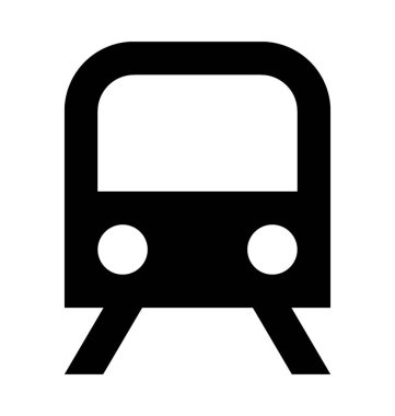 Tramvay düz vektör simgesi