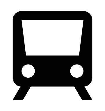 Tramvay düz vektör simgesi