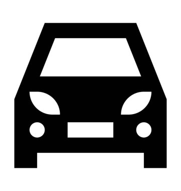 Otomobil Düz Vektör Simgesi