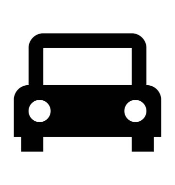 Otomobil Düz Vektör Simgesi