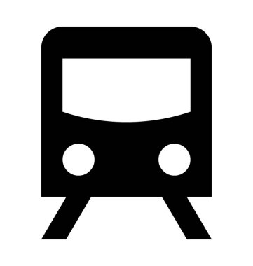 Tren Düz Vektör Simgesi