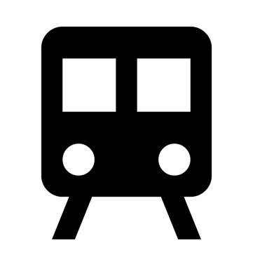 Tren Düz Vektör Simgesi