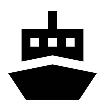 Gemi Düz Vektör Simgesi