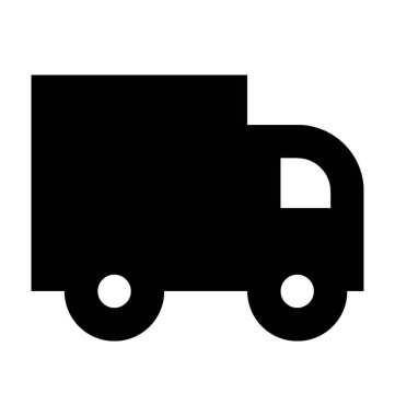 Lojistik kamyonu düz vektör simgesi