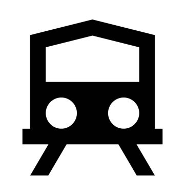 Tren Düz Vektör Simgesi