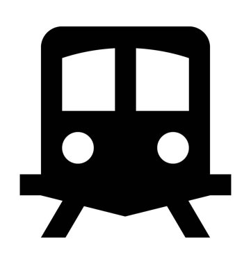 Tramvay düz vektör simgesi