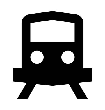 Tren Düz Vektör Simgesi
