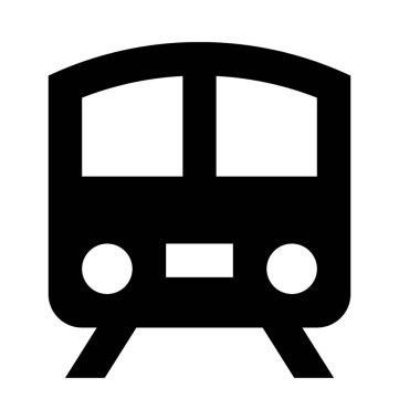 Tren Düz Vektör Simgesi