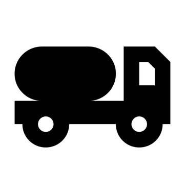 Beton Mikser düz vektör simgesi