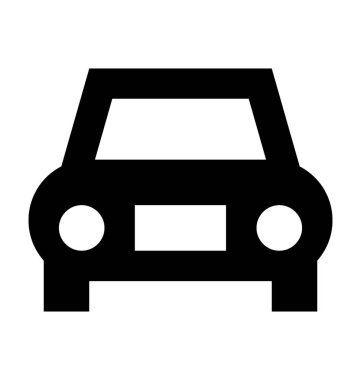 Otomobil Düz Vektör Simgesi