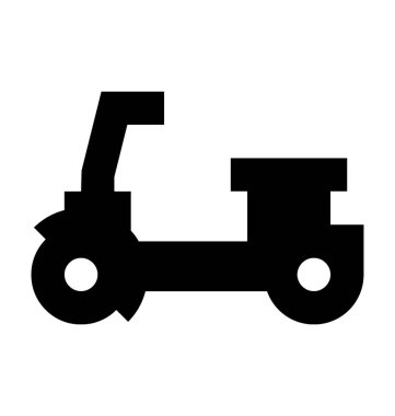 scooter düz vektör simgesi