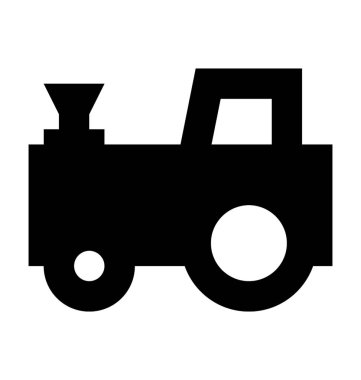 Traktör düz vektör simgesi