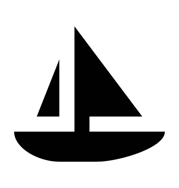 Yacht Icône Vectorielle Plate — Image vectorielle