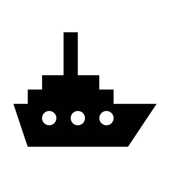 Segelschiff Flat Vector Symbol — Stockvektor