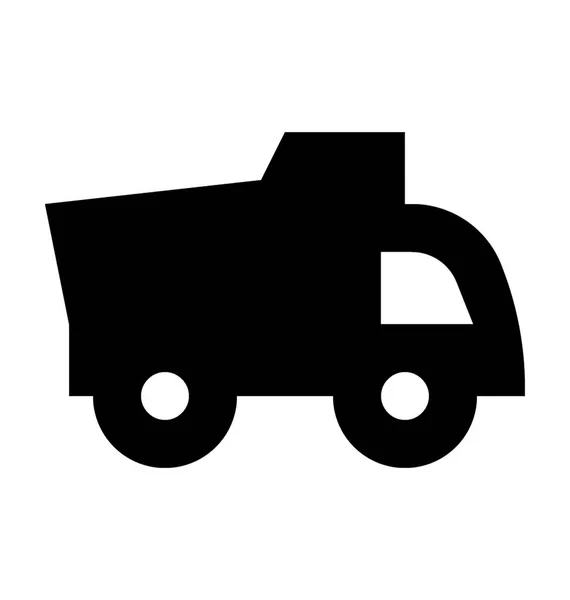 Logistik Lkw Flat Vector Ikone — Stockvektor