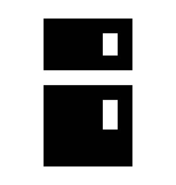 buzdolabı düz vektör simgesi