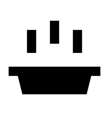 Sıcak çorba düz vektör simgesi