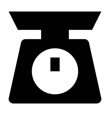 Mutfak ölçek düz vektör simgesi