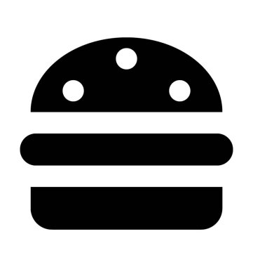 Burger düz vektör simgesi