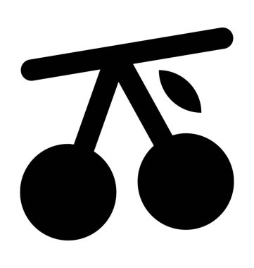 Kiraz düz vektör simgesi