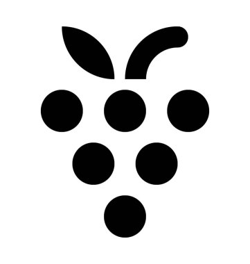 Üzüm düz vektör simgesi