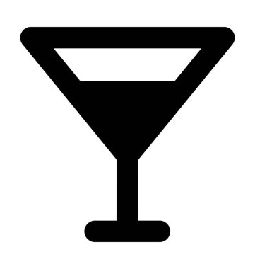 Şarap cam düz vektör simgesi