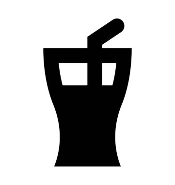 Soğuk içecek düz vektör simgesi